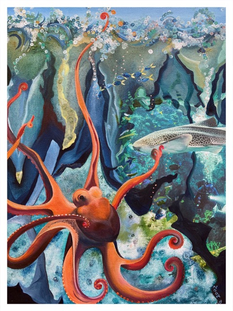 Octopuss #2  14x18 ~ 2023