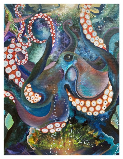 Octopuss #1  14x18 ~ 2023  (SOLD)